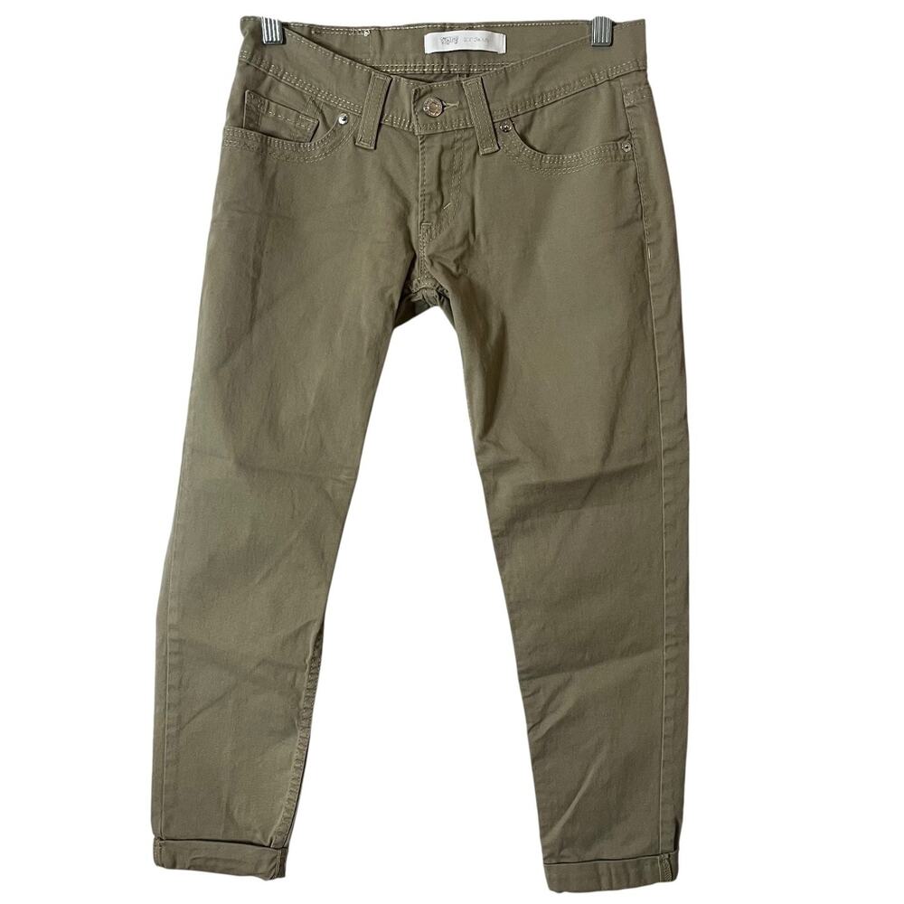 Levi’s 524 Skinny Pants Women’s Size 25W Khaki Olive Stretch Low Rise Slim Fit